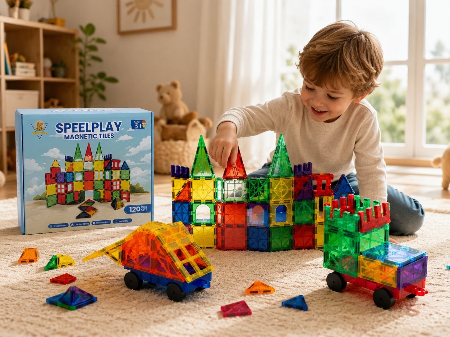 speelplay magnetic tiles 120 pcs 10 speelplay magnetic tiles 120 pcs 10