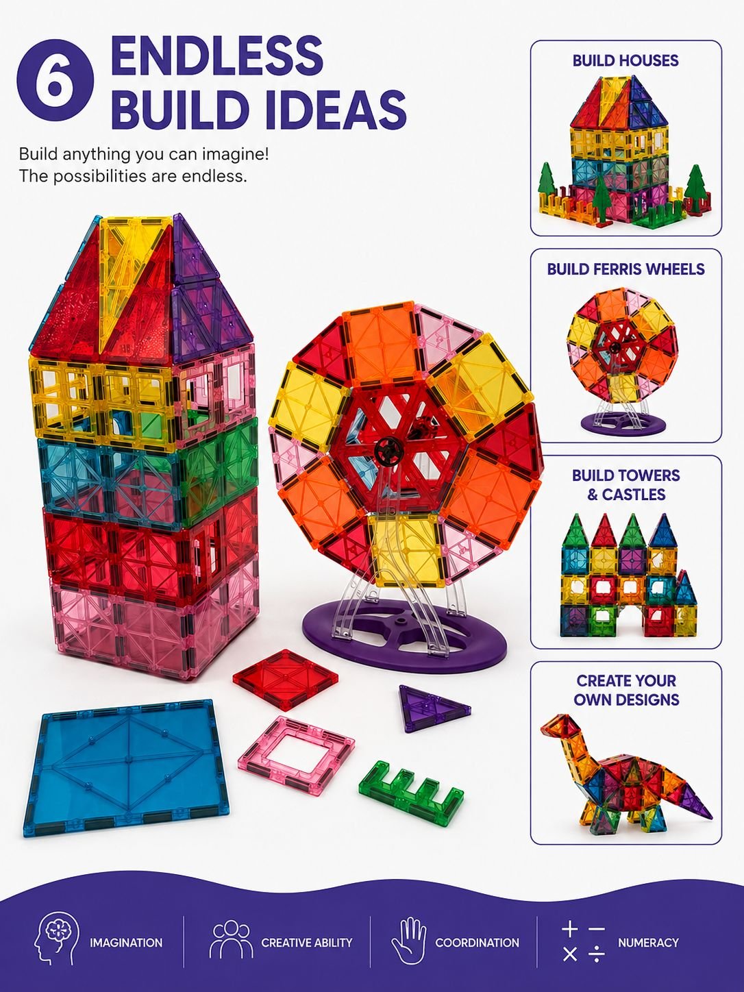speelplay magnetic tiles 180 pcs 6 speelplay magnetic tiles 180 pcs 6