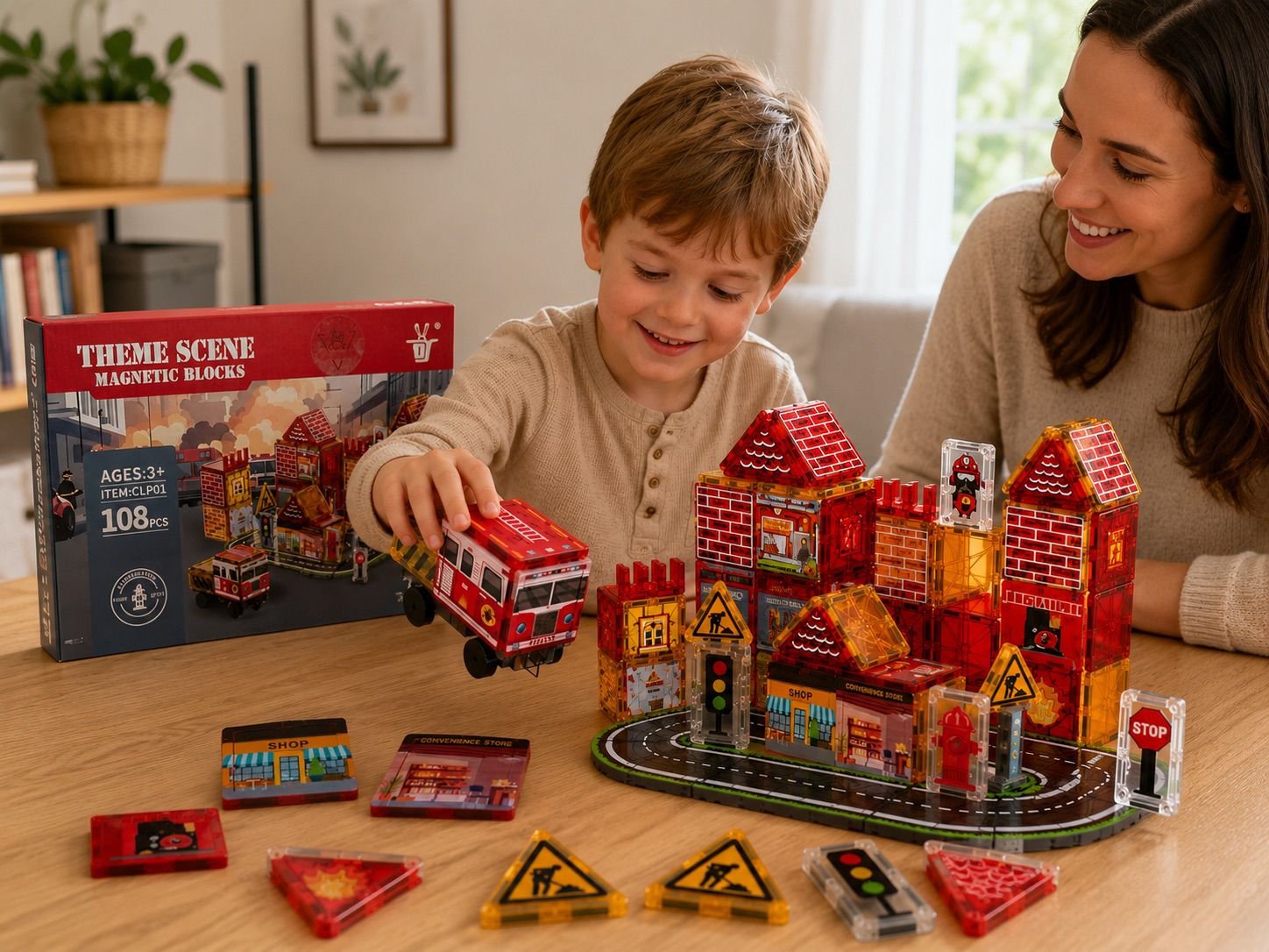 speelplay magnetic tiles firefighter set 108 pcs 6 speelplay magnetic tiles firefighter set 108 pcs 6