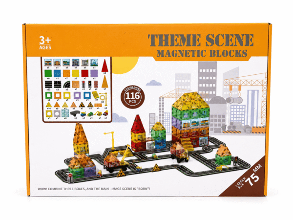 speelplay magnetic tiles city construction set 116 pcs a