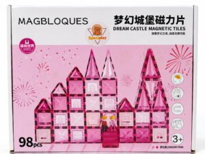 speelplay magnetic tiles dream castle pink set a