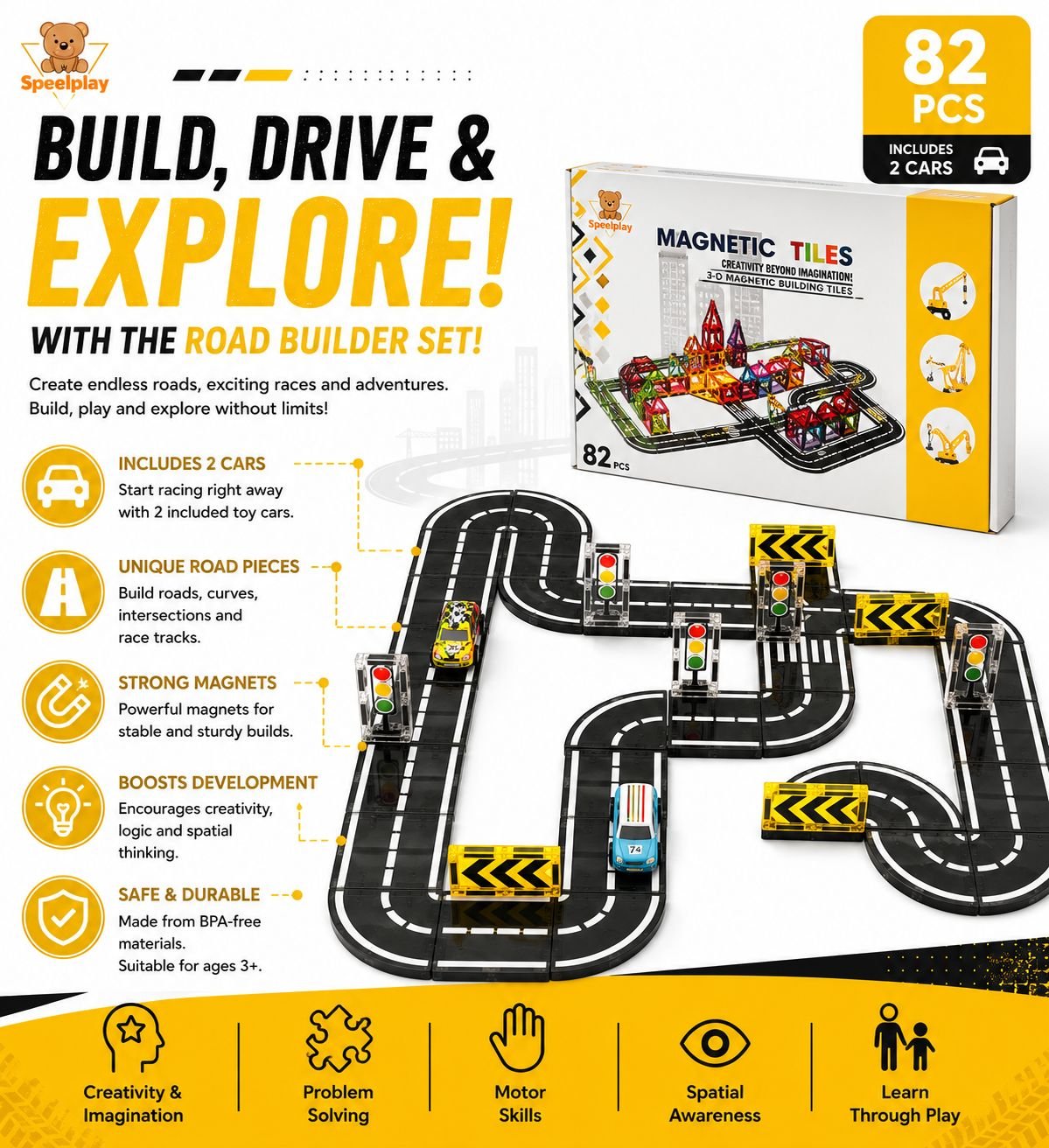 speelplay magnetic tiles road 7 speelplay magnetic tiles road 7