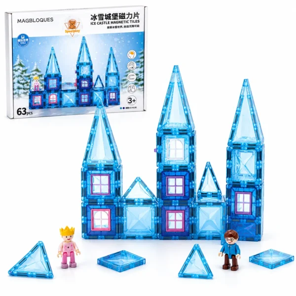 Magnetic Tiles Eisschloss-Set - 63-teilig