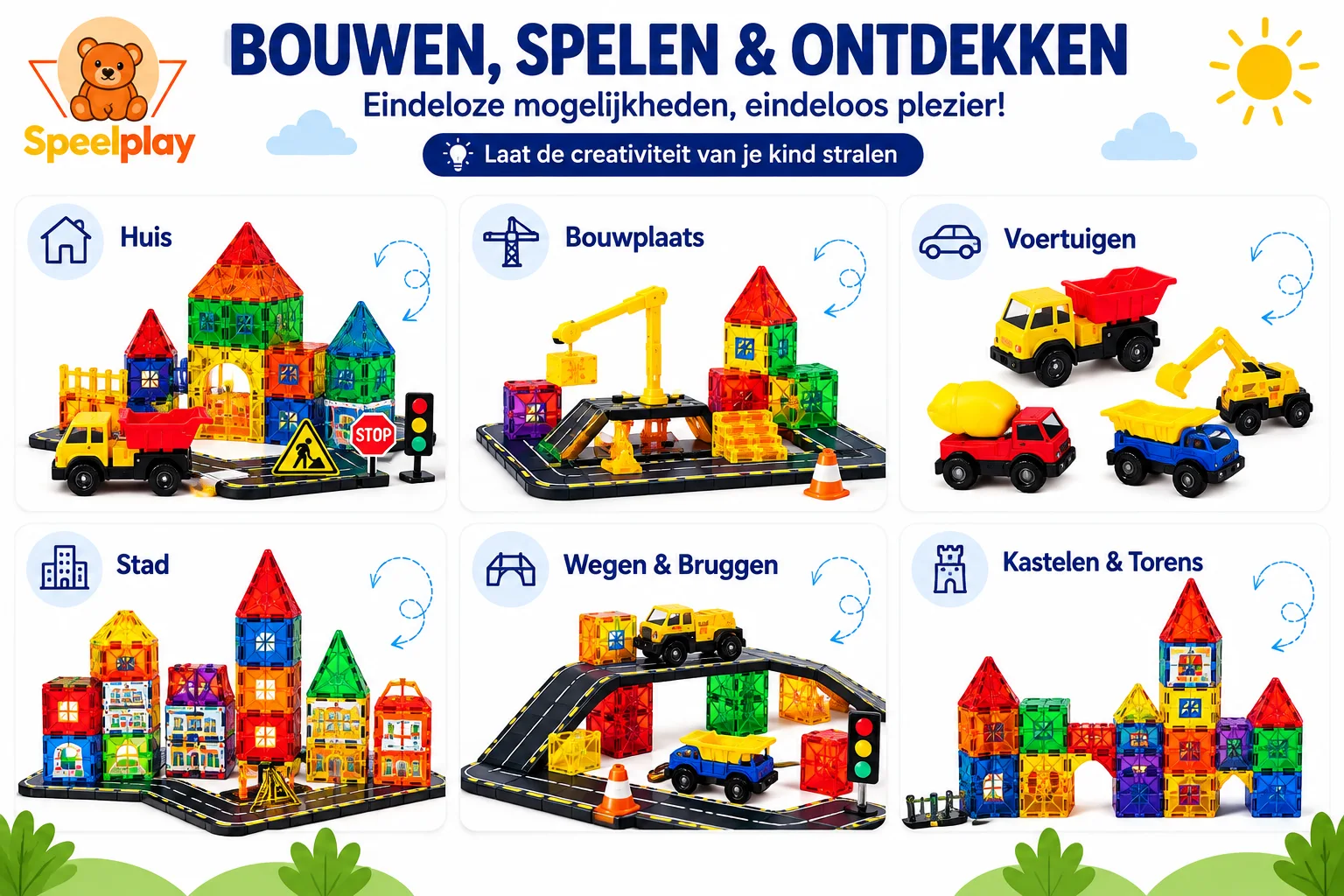 Magnetic Tiles City Set – 116 Pieces - Image 3