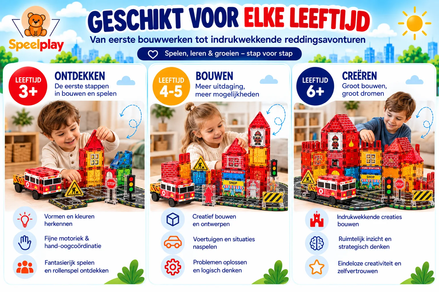 Magnetic Tiles Firefighter Set – 108 Pieces - Image 6
